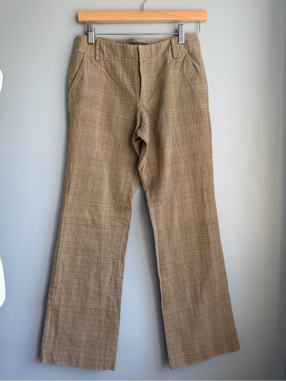 Banana Republic Tan Plaid Dress Pants